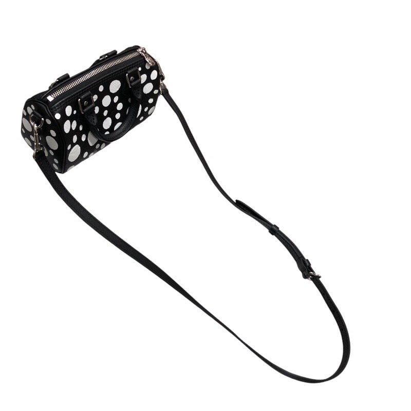 ルイ・ヴィトン LOUIS VUITTON ナノ・スピーディ 草間彌生コラボ M81910 ブラック/インフィニティドット　シルバー金具 モノグラム・アンプラント レディース ショルダーバッグ