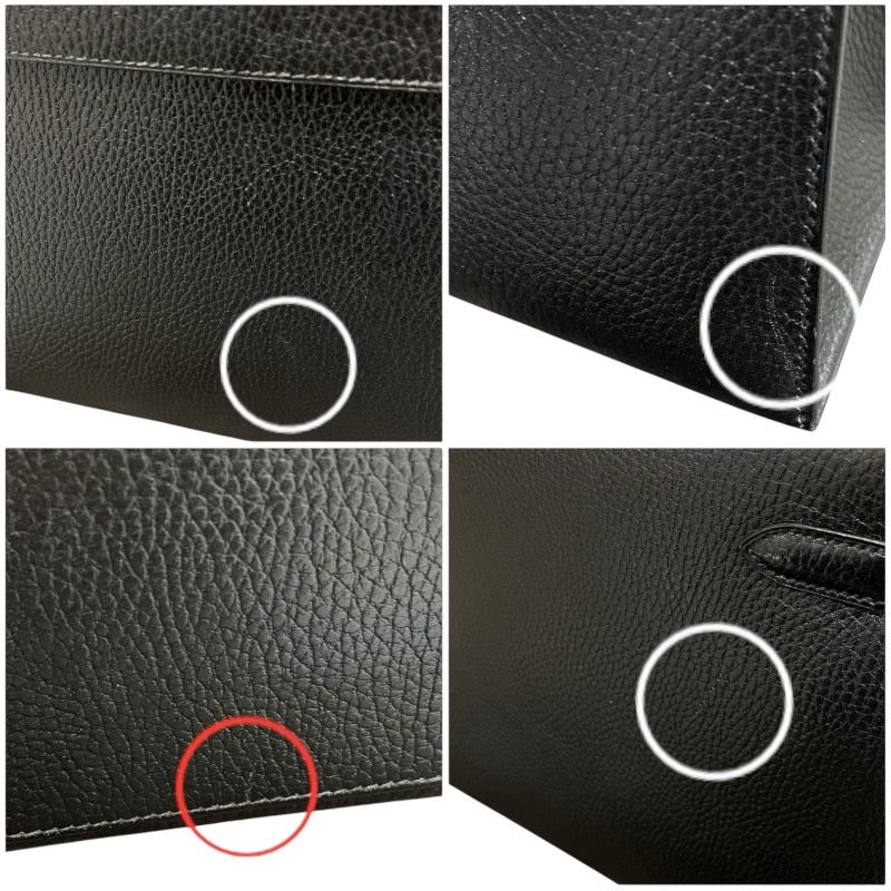 エルメス HERMES ケリー32 外縫い ○Y刻 ブラック ゴールド金具  アルデンヌ レディース ハンドバッグ
