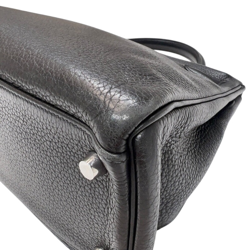 エルメス HERMES ケリー32内縫い □L刻印　(2008年製) ブラック　シルバー金具 トリヨンクレマンス レディース ハンドバッグ