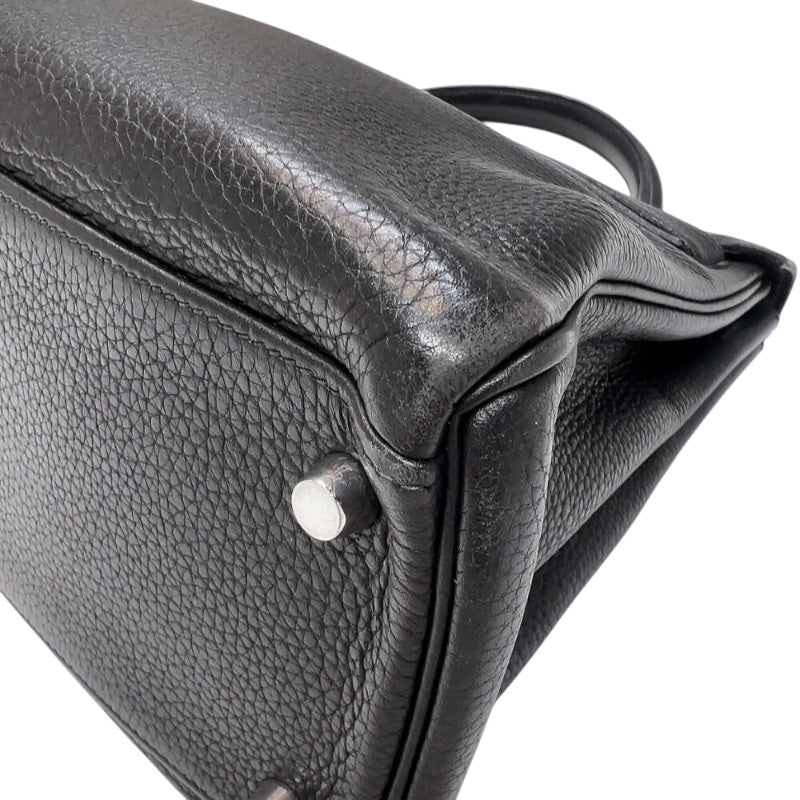 エルメス HERMES ケリー32内縫い □L刻印　(2008年製) ブラック　シルバー金具 トリヨンクレマンス レディース ハンドバッグ