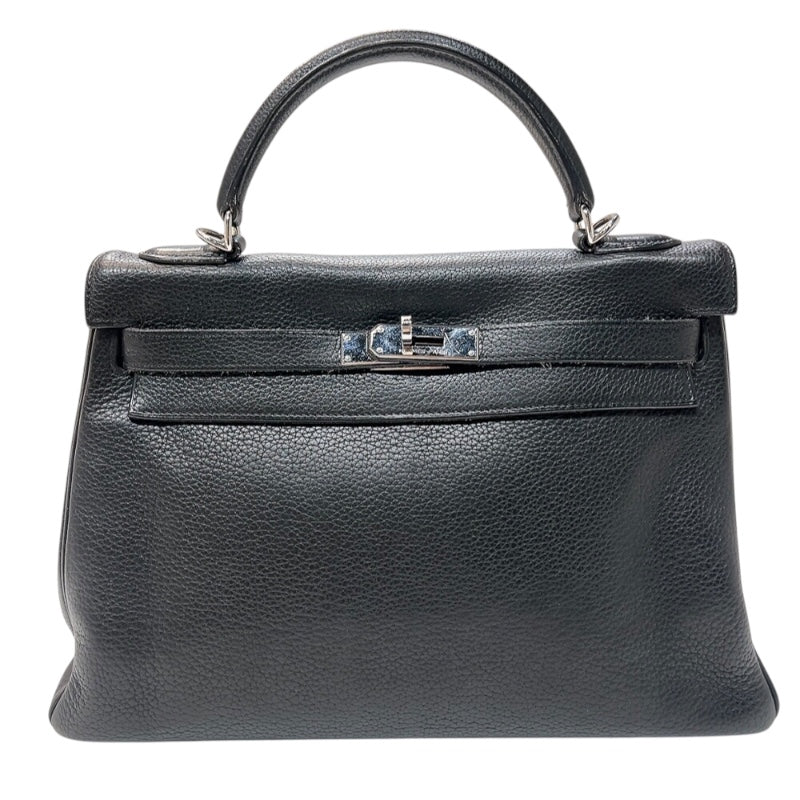 エルメス HERMES ケリー32内縫い □L刻印　(2008年製) ブラック　シルバー金具 トリヨンクレマンス レディース ハンドバッグ
