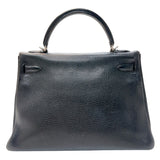 エルメス HERMES ケリー32内縫い □L刻印　(2008年製) ブラック　シルバー金具 トリヨンクレマンス レディース ハンドバッグ