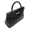 エルメス HERMES ケリー32内縫い □L刻印　(2008年製) ブラック　シルバー金具 トリヨンクレマンス レディース ハンドバッグ