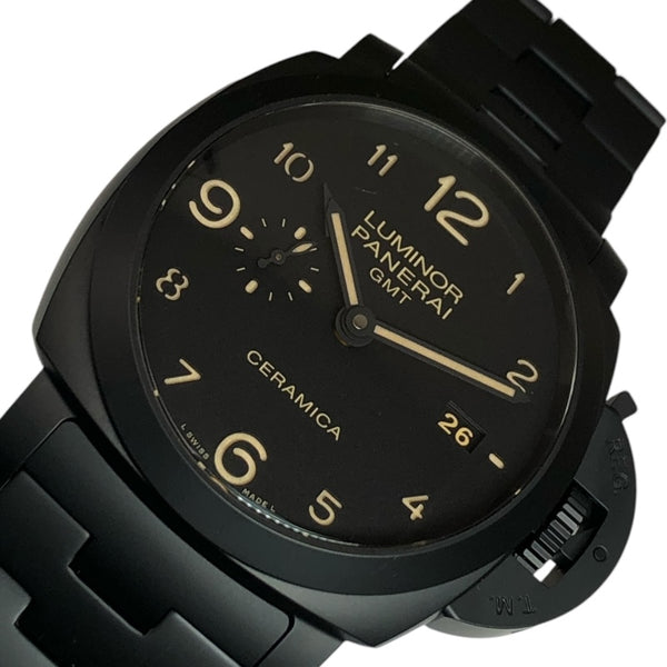 パネライ PANERAI ルミノール 1950 3デイズ GMTトゥットネロ PAM00438 セラミック×チタン メンズ 腕時計