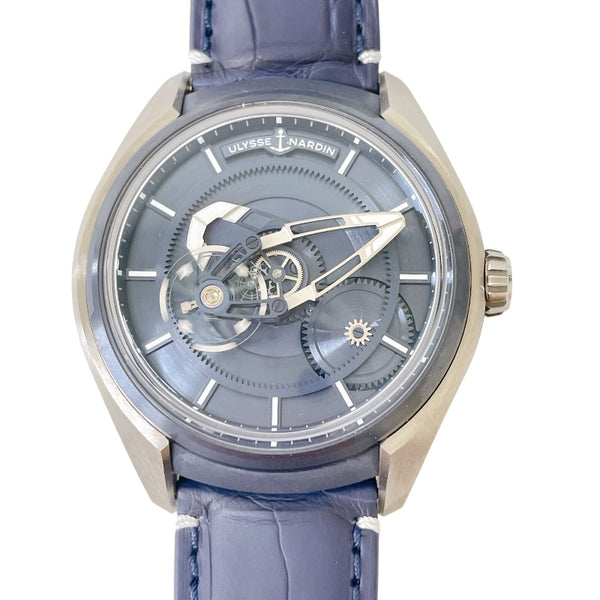 ユリスナルダン ULYSSE NARDIN フリークX 43mm 2303-270/03 ブルー チタン/アリゲーターストラップ 自動巻き メンズ 腕時計