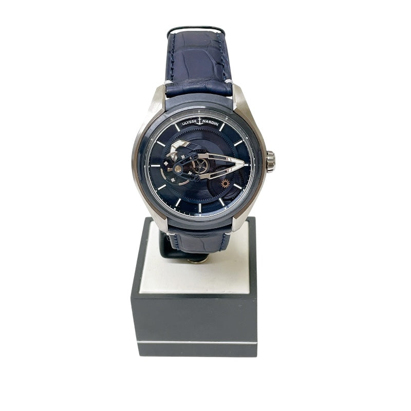 ユリスナルダン ULYSSE NARDIN フリークX 43mm 2303-270/03 ブルー チタン/アリゲーターストラップ 自動巻き メンズ 腕時計