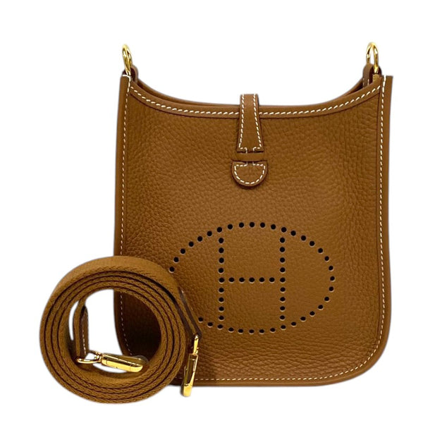 エルメス HERMES エヴリンTPM W刻 ゴールド ゴールド金具 トリヨン レディース ショルダーバッグ