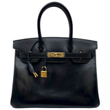 エルメス HERMES バーキン30 D刻 ブラック GD金具 タデラクト レディース ハンドバッグ