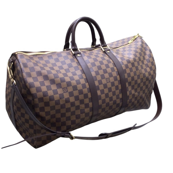 ルイ・ヴィトン LOUIS VUITTON キーポル・バンドリエール55 N41414 ダミエ PVC レザー ユニセックス ボストンバッグ
