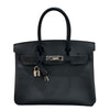 エルメス HERMES バーキン30 □N刻 ブラック シルバー金具 エプソン レディース ハンドバッグ