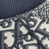 クリスチャン・ディオール Christian Dior オブリーク総柄ブルゾン 143G33A4057 ネイビー レーヨン レディース ブルゾン
