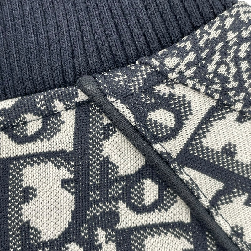 クリスチャン・ディオール Christian Dior オブリーク総柄ブルゾン 143G33A4057 ネイビー レーヨン レディース ブルゾン