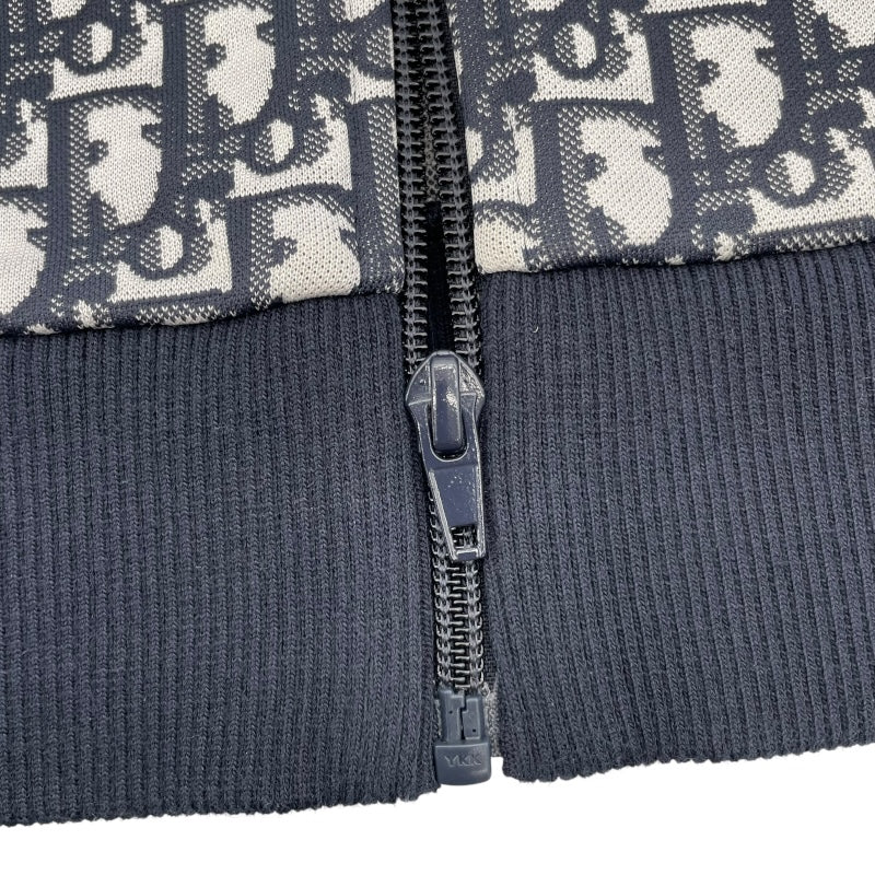 クリスチャン・ディオール Christian Dior オブリーク総柄ブルゾン 143G33A4057 ネイビー レーヨン レディース ブルゾン
