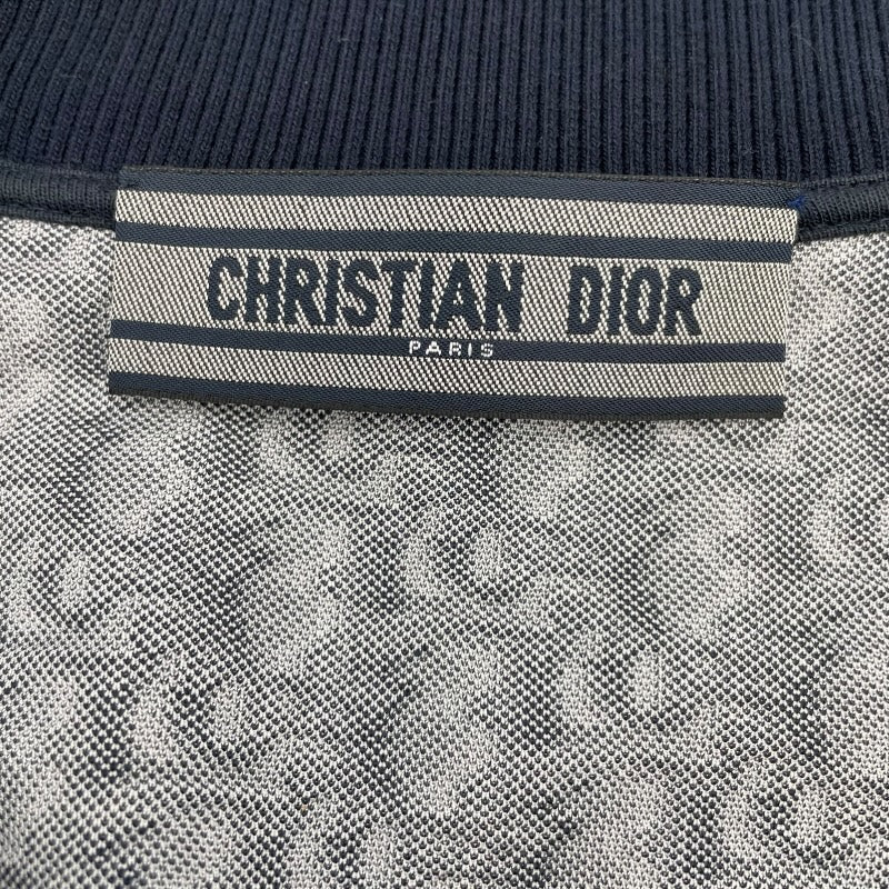 クリスチャン・ディオール Christian Dior オブリーク総柄ブルゾン 143G33A4057 ネイビー レーヨン レディース ブルゾン