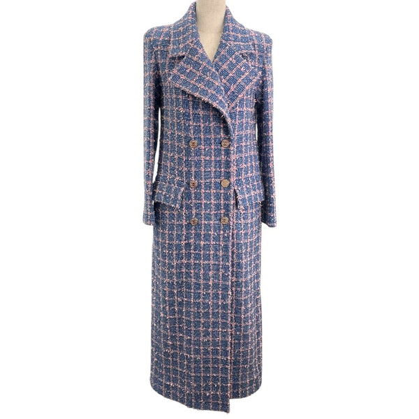 新品同様 CHANEL シャネル Pコート ツートンカラーロングコート 13K ロングコート グリーン系ブルー レディース CHANEL（ピーコート）のフリマアイテム一覧