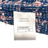 シャネル CHANEL ダブルツイードロングコート P74462 ブルー コットン レディース その他アウター