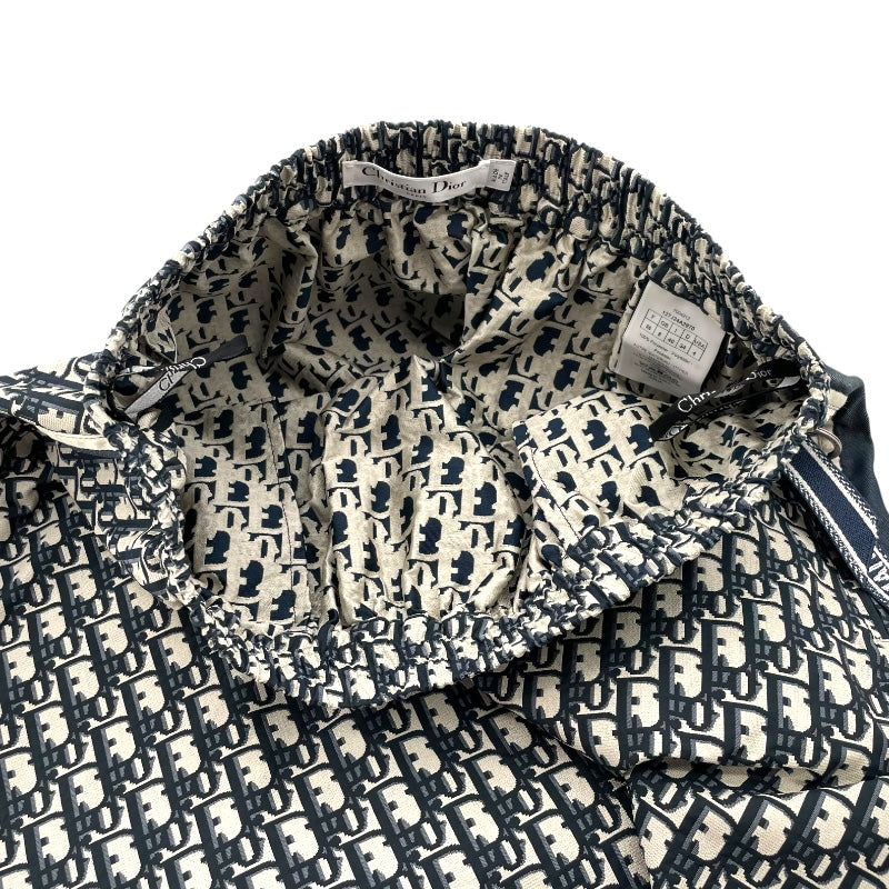 クリスチャン・ディオール Christian Dior オブリーク総柄ロングスカート 127J24A2970 ネイビー ポリエステル レディース ロングスカート