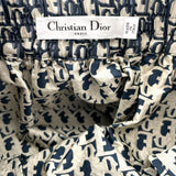 クリスチャン・ディオール Christian Dior オブリーク総柄ロングスカート 127J24A2970 ネイビー ポリエステル レディース ロングスカート
