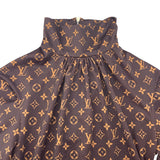 ルイ・ヴィトン LOUIS VUITTON モノグラム柄ワンピース FJRO38 ブラウン ポリアミド レディース ワンピース