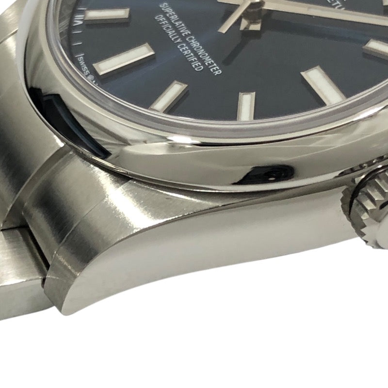 ロレックス ROLEX オイスターパーペチュアル34 ランダム番 124200 ブルー SS 自動巻き メンズ 腕時計