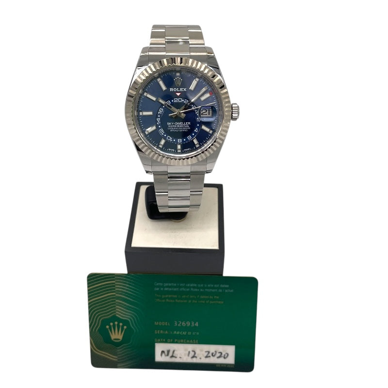 ロレックス ROLEX スカイドゥエラー ランダムシリアル 326934 ブルー WG/SS メンズ 腕時計