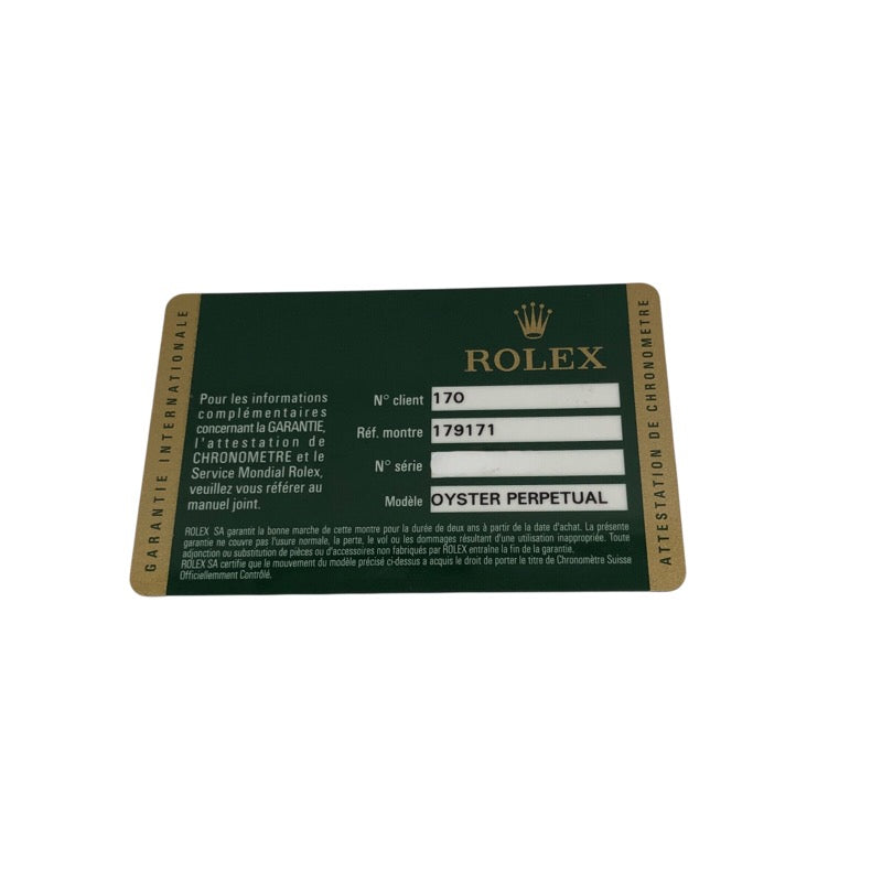 ロレックス ROLEX デイトジャスト G番 179171 チョコレート SS/K18PG レディース 腕時計
