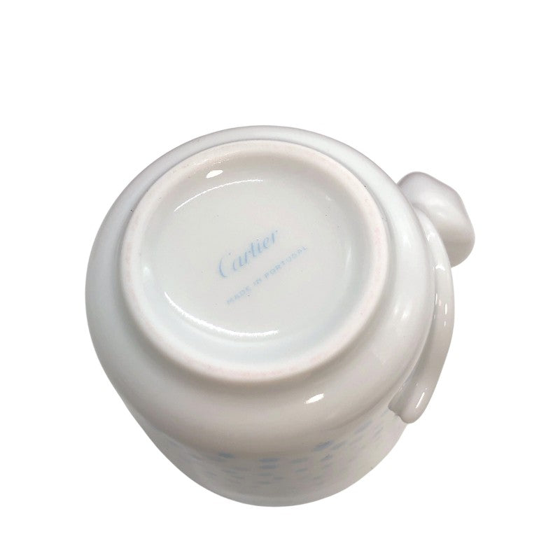 カルティエ Cartier ベビーパンテール 3点セット ボウル大・小 マグカップ 陶磁器 食器 ホワイト×ブルー ポーセリン ユニセックス 食器