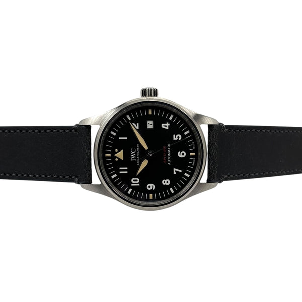 インターナショナルウォッチカンパニー IWC パイロットウォッチ オートマティック スピットファイア IW326801 ブラック SS/社外ベルト/純正尾錠 メンズ 腕時計