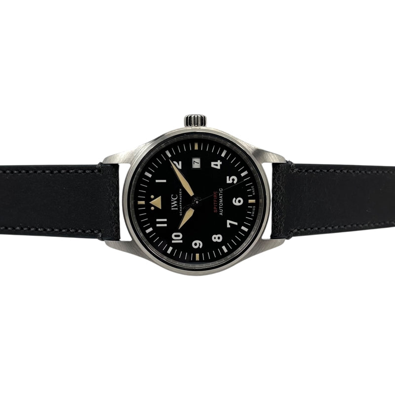 インターナショナルウォッチカンパニー IWC パイロットウォッチ オートマティック スピットファイア IW326801 ブラック SS/社外ベルト/純正尾錠 メンズ 腕時計