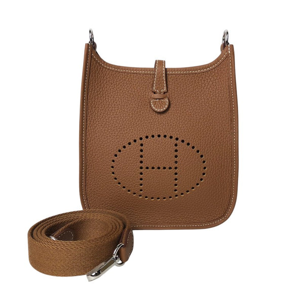 エルメス HERMES エヴリンTPM W刻 ゴールド シルバー金具 トリヨン レディース ショルダーバッグ