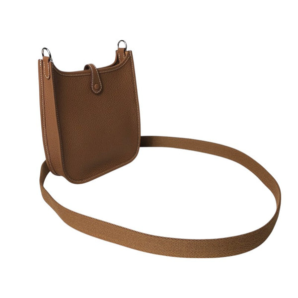 エルメス HERMES エヴリンTPM W刻 ゴールド シルバー金具 トリヨン レディース ショルダーバッグ