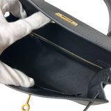 エルメス HERMES ケリー25 外縫い B刻 ブラック ゴールド金具 エプソン レディース ショルダーバッグ