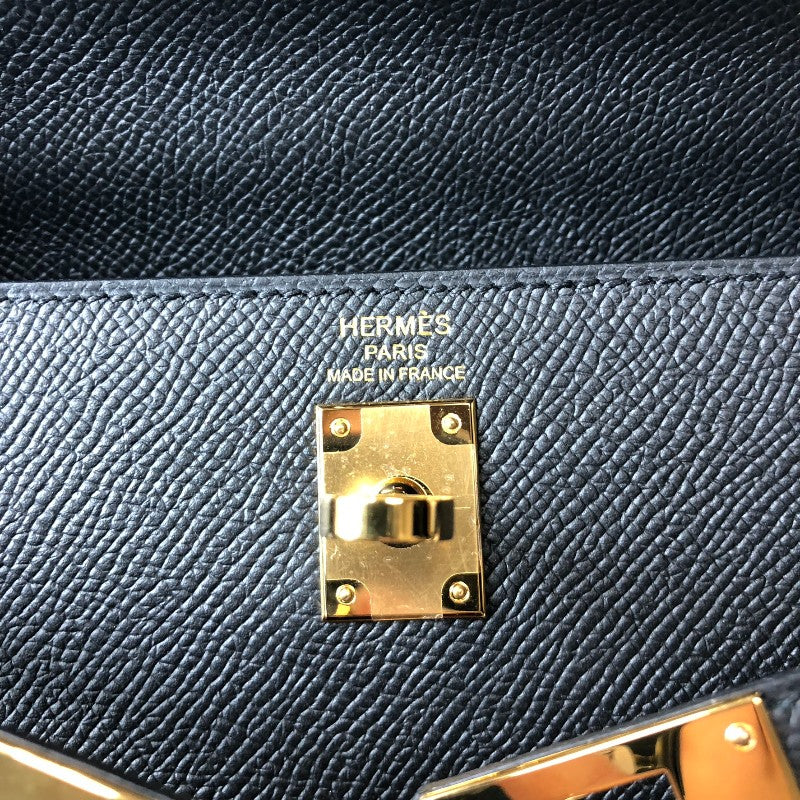 エルメス HERMES ケリー25 外縫い B刻 ブラック ゴールド金具 エプソン レディース ショルダーバッグ