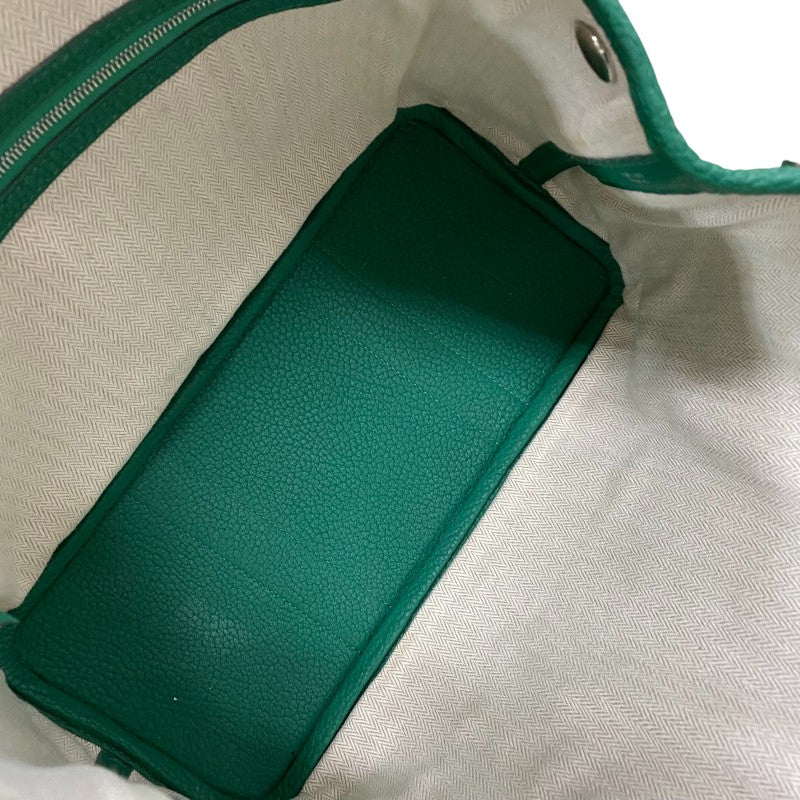 エルメス HERMES ガーデンパーティPM W刻 ヴェールジェイド シルバー金具 ネゴンダ レディース トートバッグ