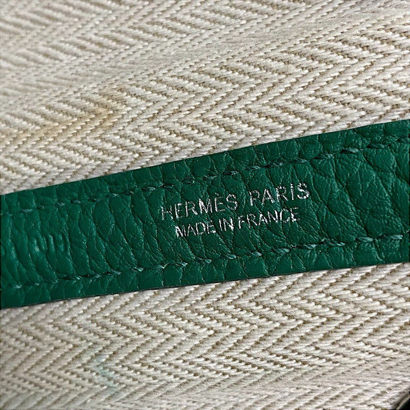 エルメス HERMES ガーデンパーティPM W刻 ヴェールジェイド シルバー金具 ネゴンダ レディース トートバッグ