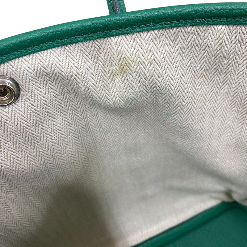 エルメス HERMES ガーデンパーティPM W刻 ヴェールジェイド シルバー金具 ネゴンダ レディース トートバッグ