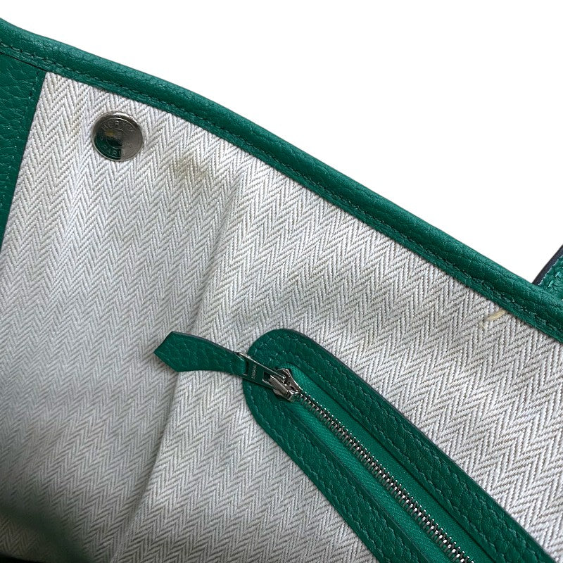 エルメス HERMES ガーデンパーティPM W刻 ヴェールジェイド シルバー金具 ネゴンダ レディース トートバッグ