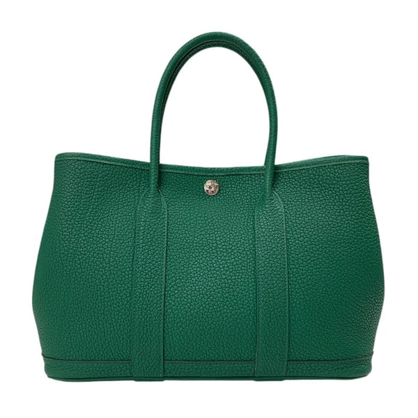 エルメス HERMES ガーデンパーティPM W刻 ヴェールジェイド シルバー金具 ネゴンダ レディース トートバッグ