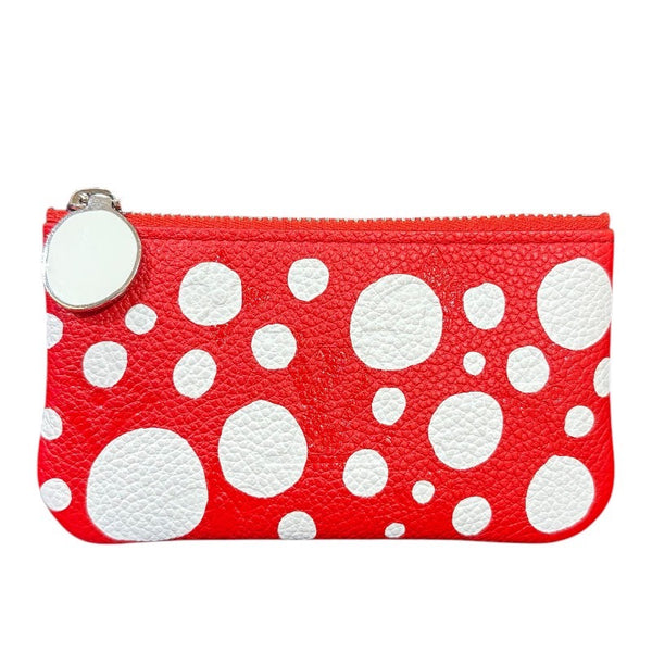 ルイ・ヴィトン LOUIS VUITTON ポシェット・クレ 草間彌生コラボ M81957 ルージュブラン モノグラム・アンプラント レディース キーホルダー
