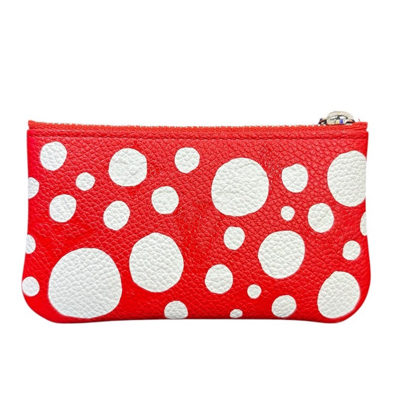 ルイ・ヴィトン LOUIS VUITTON ポシェット・クレ 草間彌生コラボ M81957 ルージュブラン モノグラム・アンプラント レディース キーホルダー
