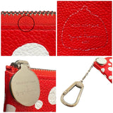 ルイ・ヴィトン LOUIS VUITTON ポシェット・クレ 草間彌生コラボ M81957 ルージュブラン モノグラム・アンプラント レディース キーホルダー