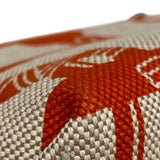 エルメス HERMES スティープル25 B刻 エクリュ×オレンジ×キュイーブル トワル レディース トートバッグ