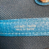エルメス HERMES ガーデンパーティTPM B刻 ネイビー×ブルー シルバー金具 トワル/ネゴンダ レディース トートバッグ