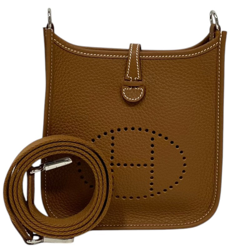 エルメス HERMES エヴリンTPM W刻 ゴールド シルバー金具 トリヨン レディース ショルダーバッグ