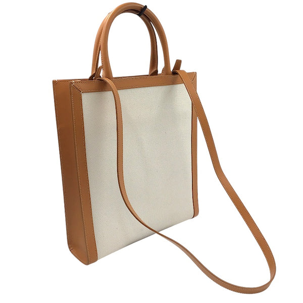 セリーヌ CELINE スモール バーティカルカバ 191542 ナチュラル/タン キャンバス/カーフ レディース ショルダーバッグ