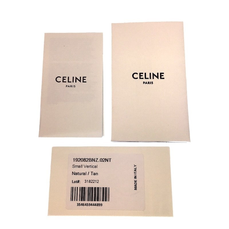 セリーヌ CELINE スモール バーティカルカバ 191542 ナチュラル/タン キャンバス/カーフ レディース ショルダーバッグ