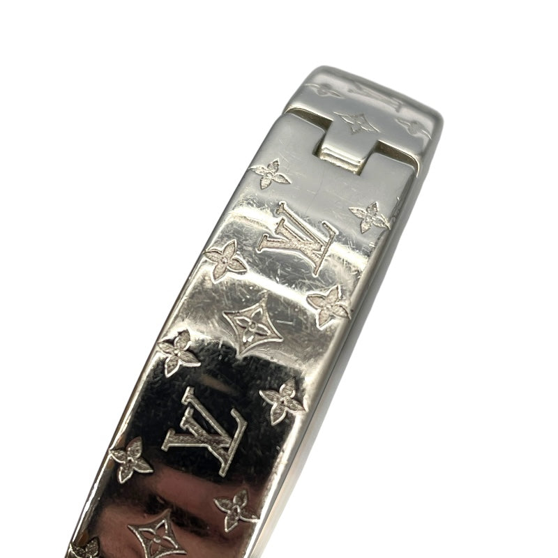 ルイ・ヴィトン LOUIS VUITTON カフ・ナノングラム M00250 パラジウム メタル レディース バングル