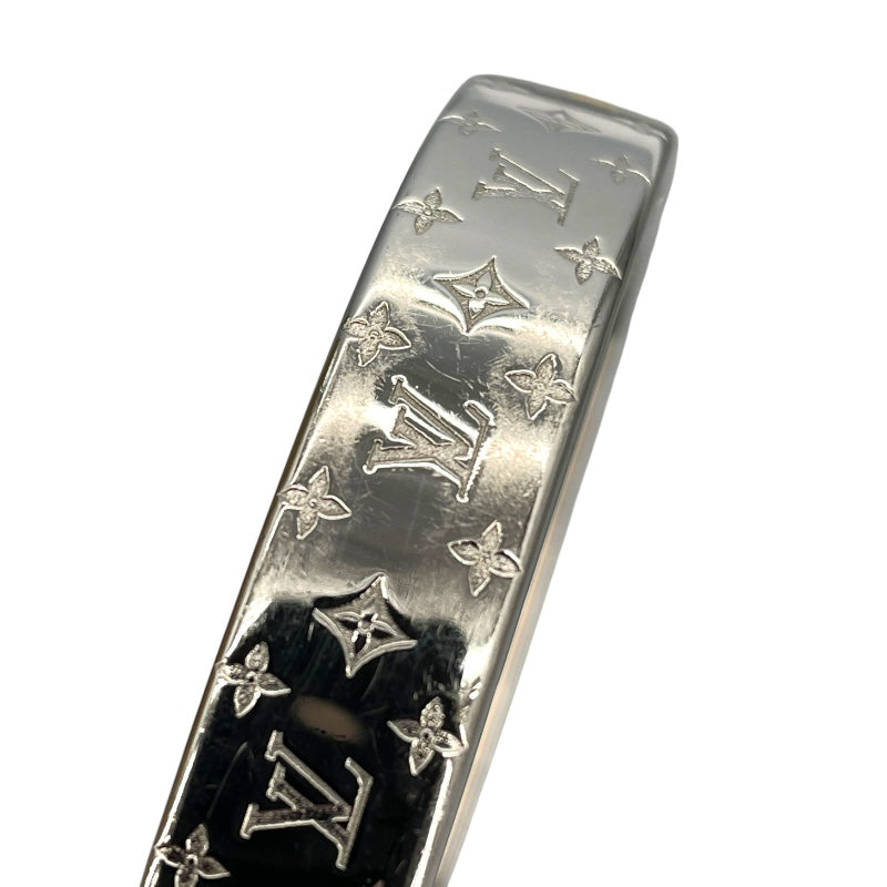 ルイ・ヴィトン LOUIS VUITTON カフ・ナノングラム M00250 パラジウム メタル レディース バングル