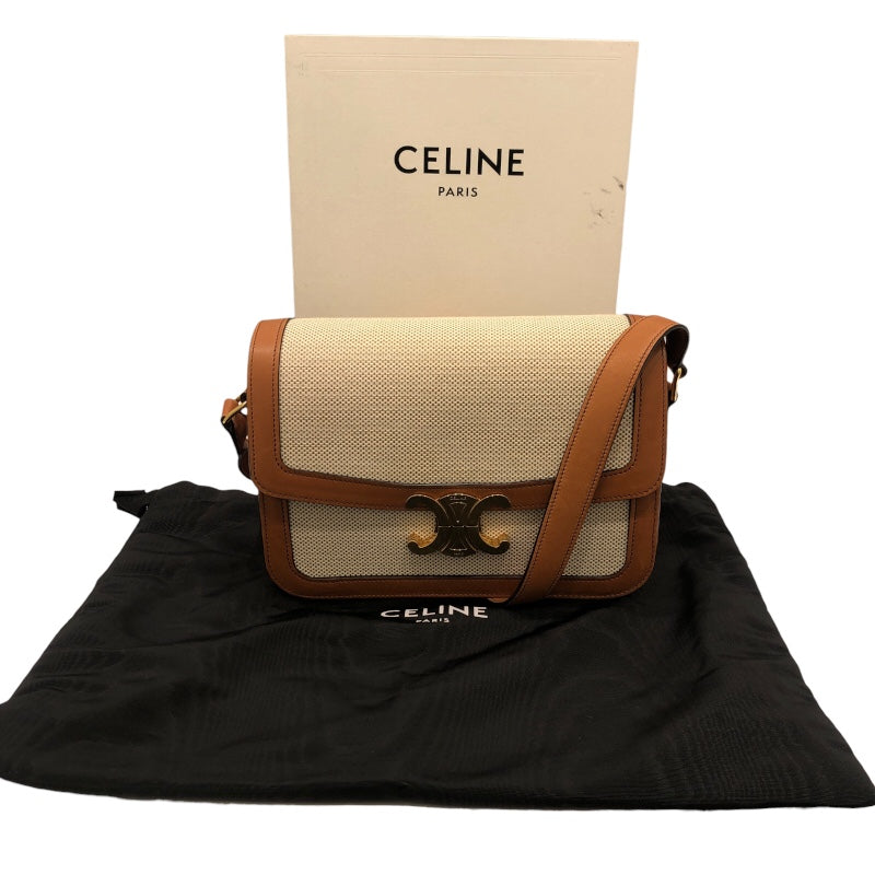 セリーヌ CELINE クラシック トリオンフ 191242 ナチュラルカーフ レディース ショルダーバッグ