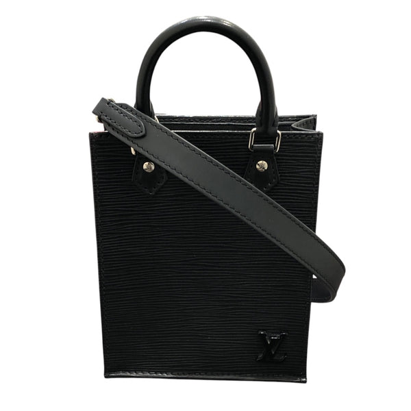 ルイ・ヴィトン エピレザー ブラック ハンドバッグ ルイ・ヴィトン LOUIS VUITTON プティット・サックプラ M69441